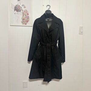 Chic Black Women's Trench Coat